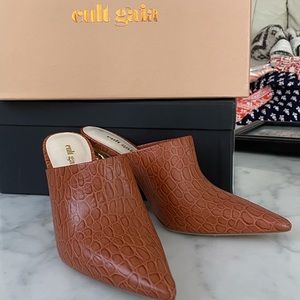 New Cult Gaia Penelope Spice Mules Sz 37